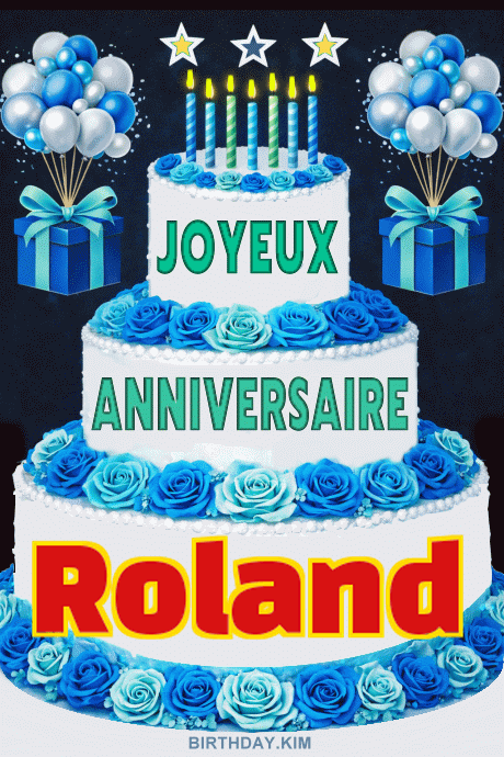 GIF joyeux anniversaire Roland