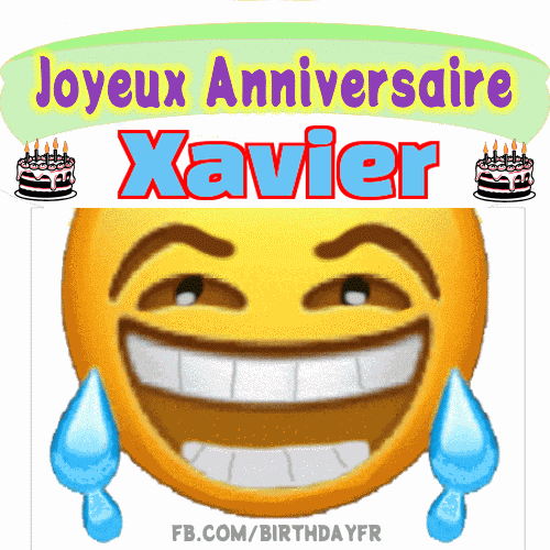 GIF joyeux anniversaire Xavier