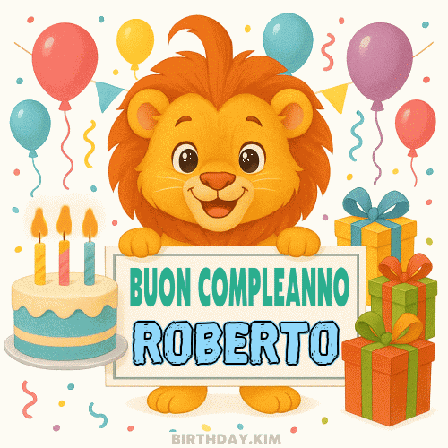 Buon Compleanno Roberto Gif