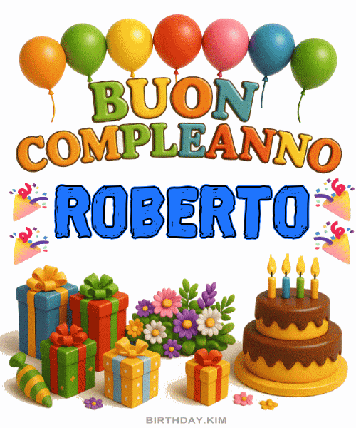 Buon Compleanno Roberto Gif