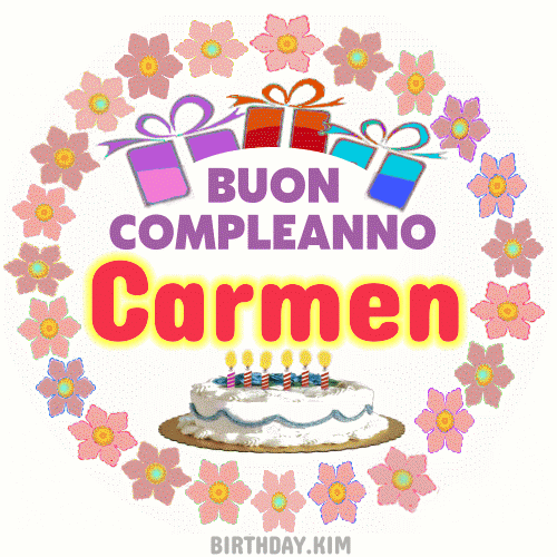 Buon Compleanno Carmen gif
