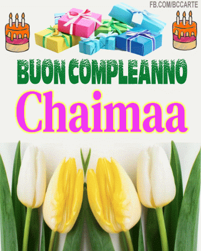 Buon compleanno Chaimaa gif