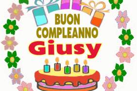 Buon Compleanno Giusy gif fiore