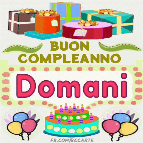 Buon Compleanno Domani gif