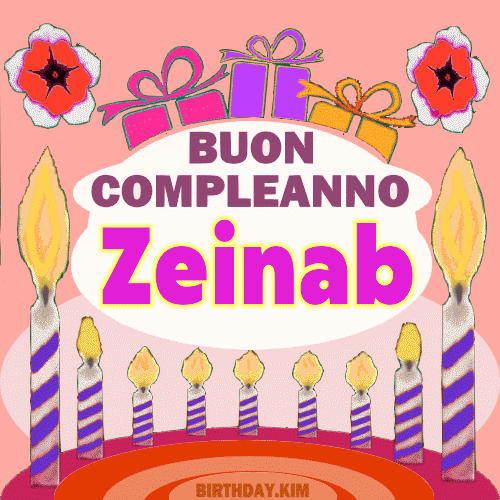 Buon Compleanno Zeinab gif