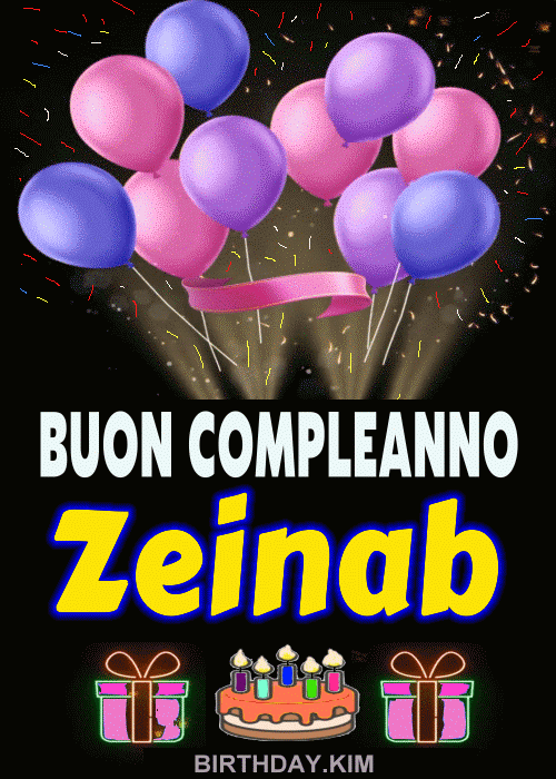 Buon Compleanno Zeinab gif