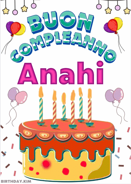 Buon Compleanno Anahi gif