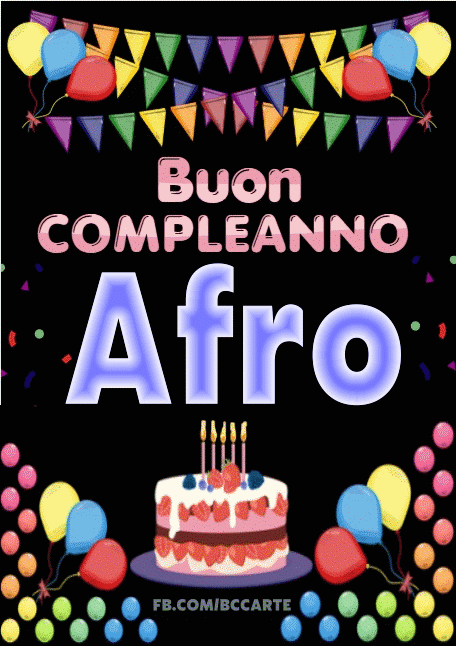 Buon Compleanno Afro gif