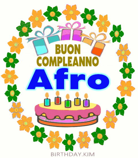Buon Compleanno Afro gif