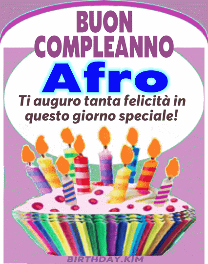 Buon Compleanno Afro gif
