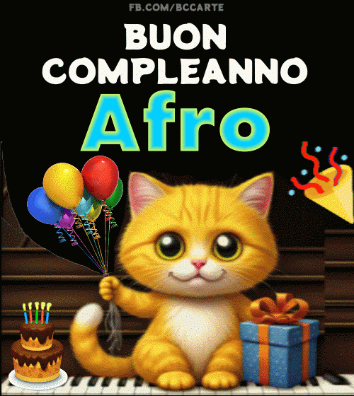 Buon Compleanno Afro gif