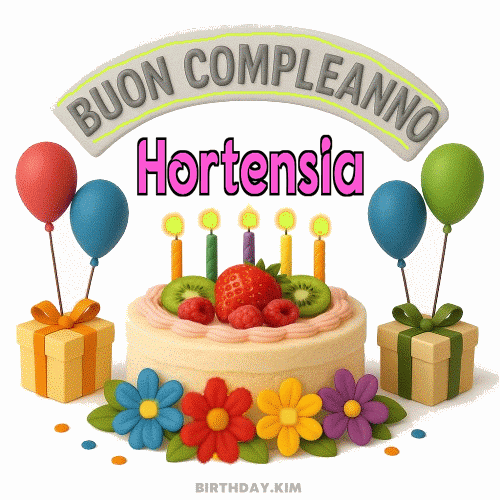 Buon Compleanno Hortensia GIF