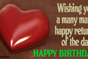 heart birthday wish card