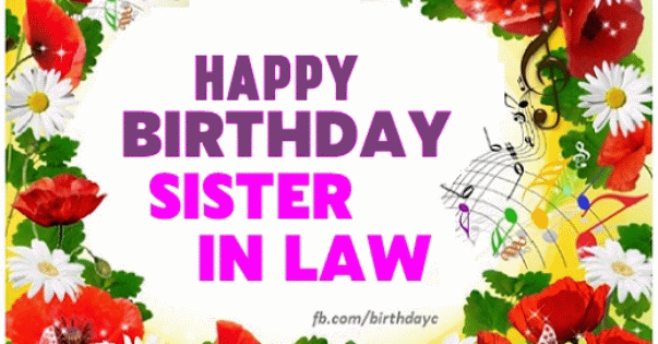 Sister-in-law birthday wishes card