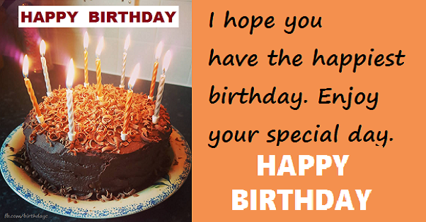 Nice cake and birthday celebration wishes