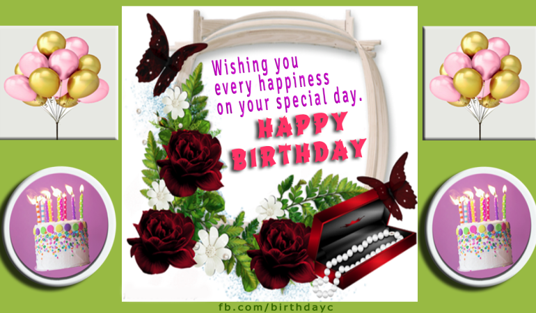 Butterfly, Rose Birthday greeting cards