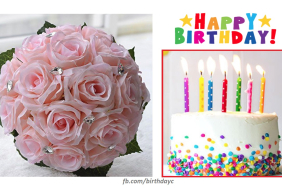 birthday roses cake candles images