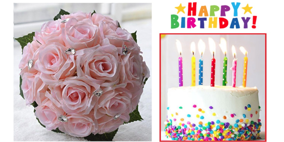 Roses and birthday greeting gif