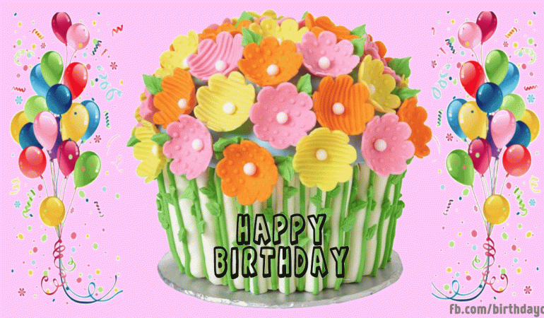 Happy Birthday cake Gif