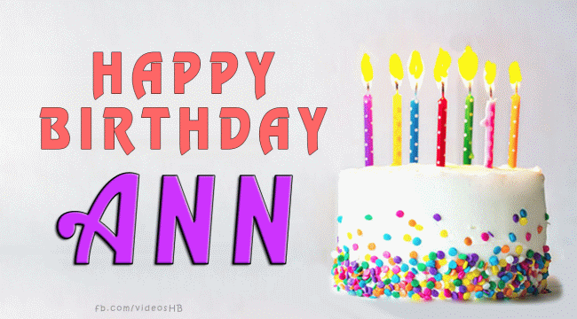 Happy Birthday Ann