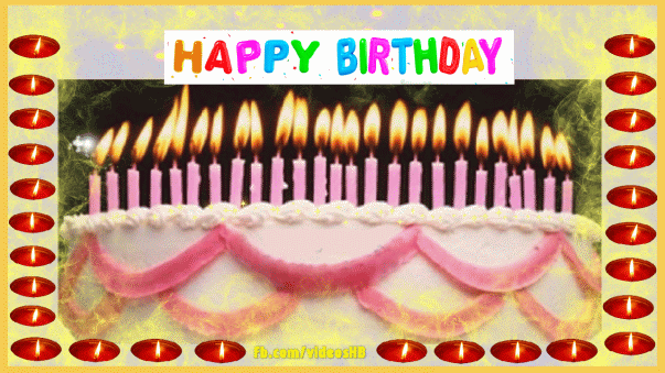 Very beautiful, birthday Cake candles gif