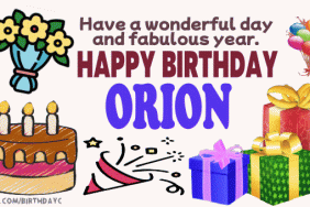 Happy Birthday Orion