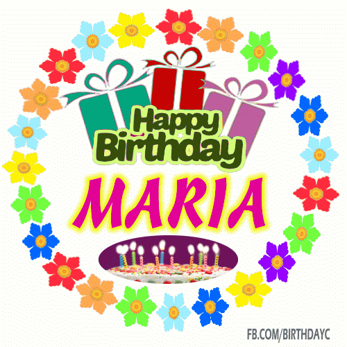 Happy Birthday Maria Gif
