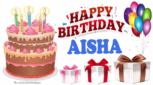 Happy Birthday Aisha gif