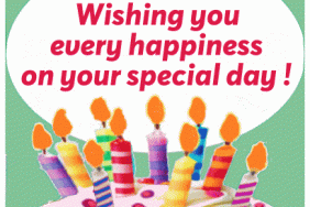 Happy Birthday gif cake candles