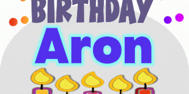 Aron happy birthday gif cake candles