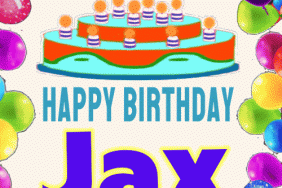 Happy Birthday Jax gif cake candles