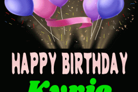 Happy Birthday Kyrie gif balloons