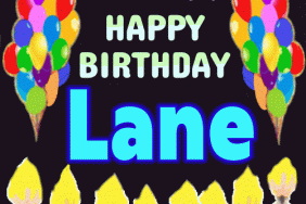 Happy Birthday lane gif cake candles