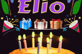 Happy birthday Elio gif cake candles