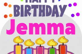 Happy Birthday Jemma gif cake candles