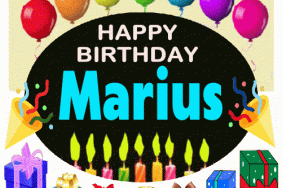Happy Birthday Marius gif candles