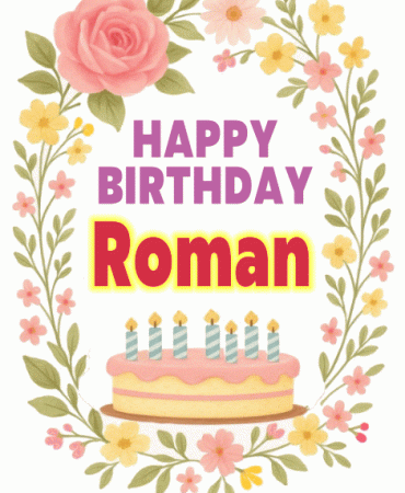 Happy Birthday Roman gif