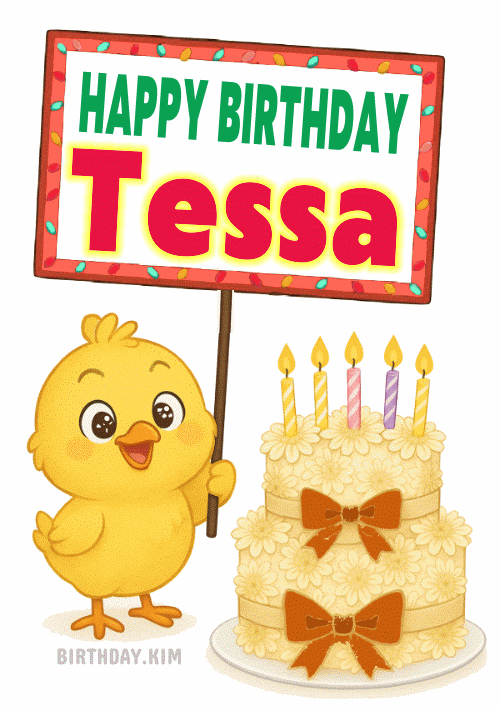 Happy Birthday Tessa gif