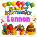 Happy Birthday Lennon Gif
