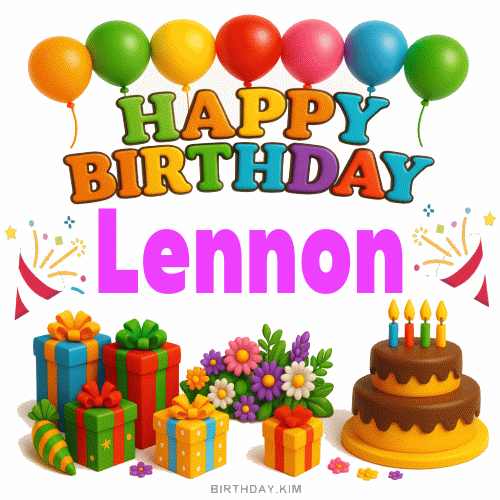 Happy Birthday Lennon Gif