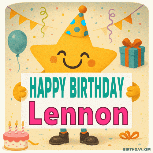 Happy Birthday Lennon Gif