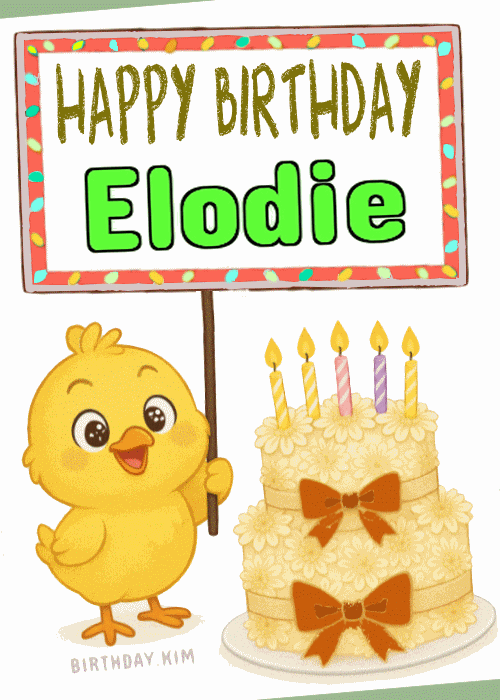 Happy Birthday Elodie GIF