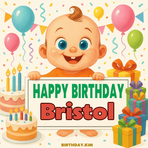 Happy Birthday Bristol Gif