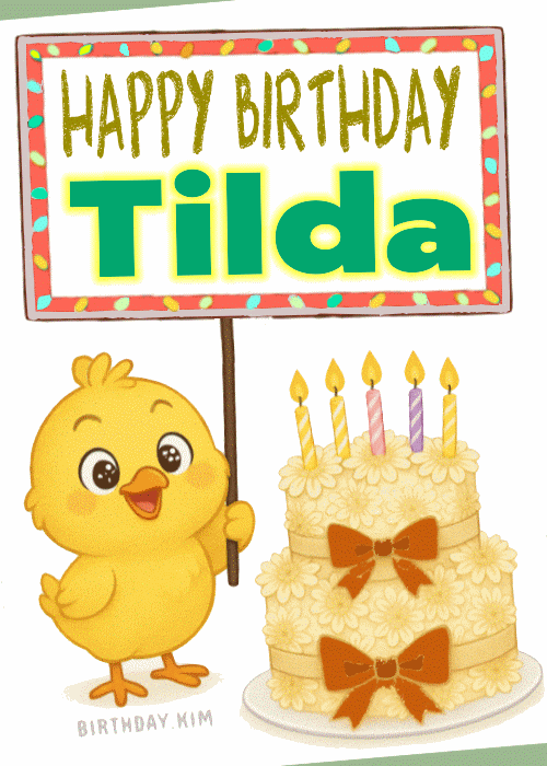 Happy Birthday Tilda Gif