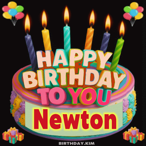Happy Birthday Newton GIF