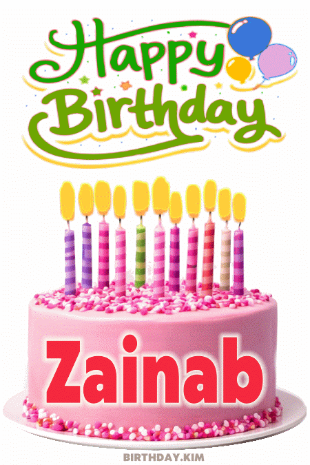 Happy Birthday Zainab Gif