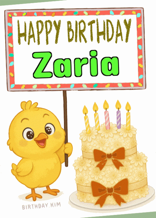Happy Birthday Zaria GIF
