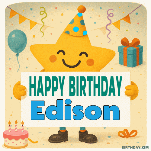Happy Birthday Edison GIF