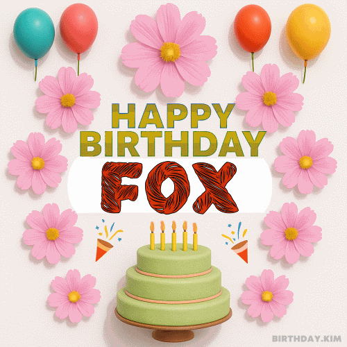 Happy Birthday Fox GIF