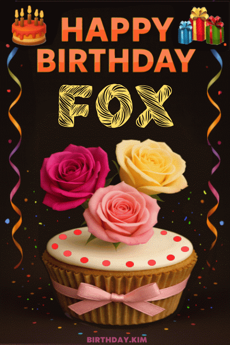 Happy Birthday Fox GIF